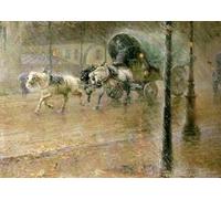 YIMACBJXX Pinturas Famosas Impresiones de Lienzo Pintura Poster sotto la pioggia Parigi Nils Kreuger para la Decoración del Hogar de la Oficina 60x90cm