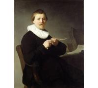 YIMACBJXX Pinturas Famosas Impresiones de Lienzo Pintura Poster Uomo che affila una penna di Rembrandt Van Rijn para la Decoración del Hogar de la Oficina 60x90cm