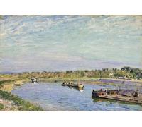 YIMACBJXX Pinturas Famosas Lienzo Imagen Art Painting Art Cuadro il porto di Saint Mammes il mattino di Alfred Sisle para Decoraciones del Hogar 60x90cm