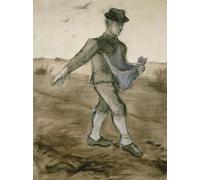 YIMACBJXX Pinturas Famosas Lienzo Imagen Art Painting Art Cuadro il seminatore di Vincent Van Gogh para Decoraciones del Hogar 60x90cm