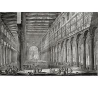YIMACBJXX Pinturas Famosas Lienzo Imagen Art Painting Art Cuadro Interno della Basilica di San Paolo Fuori Le Mura di Battista Piranesi para Decoraciones del Hogar 60x90cm