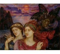 YIMACBJXX Pinturas Famosas Lienzo Imagen Art Painting Art Cuadro la Visione di Evelyn De mrgans para Decoraciones del Hogar 60x90cm