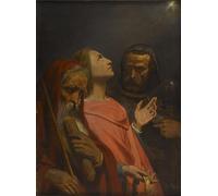YIMACBJXX Pinturas Famosas Lienzo Imagen Art Painting Art Cuadro l'Adorazione dei Magi di Ary Scheffer para Decoraciones del Hogar 60x90cm
