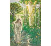 YIMACBJXX Pinturas Famosas Lienzo Imagen Art Painting Art Cuadro l'Annunciazione di Dante Gabriel Charles Rossetti para Decoraciones del Hogar 60x90cm