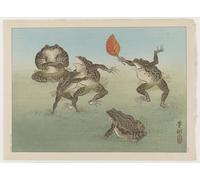 YIMACBJXX Pinturas Famosas Lienzo Imagen Art Painting Art Cuadro Mrtins pescatore a caccia di pesci di Ohara Koson para Decoraciones del Hogar 60x90cm