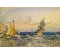 YIMACBJXX Pinturas Famosas Lienzo Imagen Art Painting Art Cuadro Priorato di Tynemouth di Mallord William Turner para Decoraciones del Hogar 60x90cm