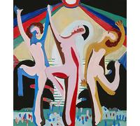 YIMACBJXX Pinturas Famosas Lienzo Imagen Art Painting Art Cuadro Ragazze su Fehmarn. di Ernst Ludwig Kirchner para Decoraciones del Hogar 60x90cm