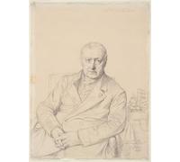 YIMACBJXX Pinturas Famosas Lienzo Imagen Art Painting Art Cuadro Ritratto di Etienne jean Delécluze di Jean Auguste Ingres para Decoraciones del Hogar 60x90cm