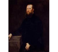 YIMACBJXX Pinturas Famosas Lienzo Imagen Art Painting Art Cuadro Ritratto di un barbuto nobile veneziano Jacopo Robusti Tintoretto para Decoraciones del Hogar 60x90cm