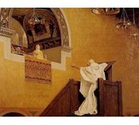 YIMACBJXX Pinturas Famosas Lienzo Imagen Art Painting Art Cuadro San Crisostomo e l'imperatore Eudossia di Jean Paul Laurens para Decoraciones del Hogar 60x90cm