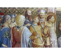 YIMACBJXX Pinturas Famosas Lienzo Imagen Art Painting Art Cuadro San Lorenzo davanti al tribunale di Decio Dettaglio del Beato Angelico para Decoraciones del Hogar 60x90cm