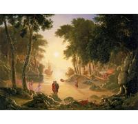YIMACBJXX Pinturas Famosas Lienzo Imagen Art Painting Art Cuadro Telemachuson di Ulisse e la Minerva con Calipso di Danby para Decoraciones del Hogar 60x90cm