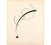 YIMACBJXX Pinturas Famosas Lienzos Fotos Póster de Lienzo Curva al punto che accompagna il suono delle curve geometriche di Wassily Kandinsky para la Decoración del Hogar del Dormitorio 60x90cm