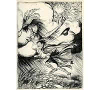 YIMACBJXX Pinturas Famosas Lienzos Fotos Póster de Lienzo Favole di Esopo di Arthur Rackham para la Decoración del Hogar del Dormitorio 60x90cm