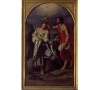 YIMACBJXX Pinturas Famosas Lienzos Fotos Póster de Lienzo il Battesimo di Cristo di Alessandro Allori para la Decoración del Hogar del Dormitorio 60x90cm