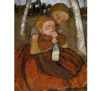 YIMACBJXX Pinturas Famosas Lienzos Fotos Póster de Lienzo La ragazza con il ba di Paula Modersohn Becker para la Decoración del Hogar del Dormitorio 60x90cm