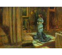 YIMACBJXX Pinturas Famosas Lienzos Fotos Póster de Lienzo la vigilia di Sant'Agnese di John Everett Millais para la Decoración del Hogar del Dormitorio 60x90cm