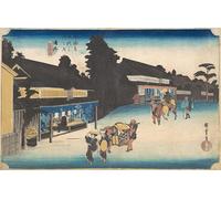 YIMACBJXX Pinturas Famosas Lienzos Fotos Póster de Lienzo Narumi Meibutsu Arimatsu Shibori Hiroshige para la Decoración del Hogar del Dormitorio 60x90cm