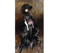 YIMACBJXX Pinturas Famosas Lienzos Fotos Póster de Lienzo Portrait of the Luisa Casati with a Greyhound by Giovann para la Decoración del Hogar del Dormitorio 60x90cm