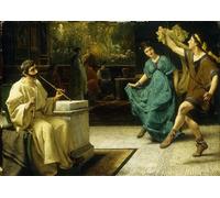 YIMACBJXX Pinturas Famosas Lienzos Fotos Póster de Lienzo un ingresso al teatro romano di Lawrence Alma Tadema para la Decoración del Hogar del Dormitorio 60x90cm