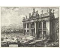 YIMACBJXX Pinturas Famosas Lienzos Fotos Póster de Lienzo Veduta della facciata della Basilica di San in Laterano di Battista Piranesi para la Decoración del Hogar del Dormitorio 60x90cm