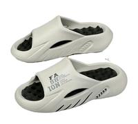 YIMAISZQ Chanclas Hombre De Verano Zapatillas Masaje Interior Al Aire Libre Sandalias Playa Fondo Suave Casuales Hombres para Hombre-Gris Negro-44-45