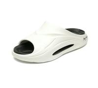 YIMAISZQ Chanclas Hombre Hombres Zapatillas De Masaje Diapositivas Sandalias Interior Al Aire Libre Playa Zapatos Casuales Cómodas Suela Tamaño Grande 36-45-blanco Negro-40-41