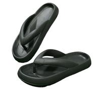 YIMAISZQ Chanclas Hombre Menonesas De Suela Gruesa Hombres Eva Flip Zapatos Verano Pareja Big Tize 47 Sandalias Playa Al Aire Libre para Hombres-negro-42-43