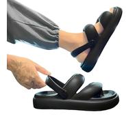 YIMAISZQ Chanclas Hombre Sandalias Al Aire Libre Plataforma De La Beach Zapatos Bajos Y2k Divertidas para Hombres-Zapatillas Negras-38-39