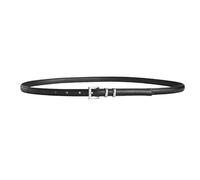 YIMAISZQ cinturón Fino Mujer Diseño Simple De Las Mujeres Delgado Moda Casual Y Versátil Jeans Vestido Accesorios Plata Pin Hebilla PU Cintura-negro-105 Cm