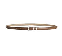 YIMAISZQ cinturón Fino Mujer Diseño Simple De Las Mujeres Delgado Moda Casual Y Versátil Jeans Vestido Accesorios Plata Pin Hebilla PU Cintura-café-105 Cm