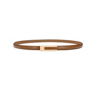 YIMAISZQ cinturón Fino Mujer Hebilla De Oro Mujeres Moda Metal Delgado Cinturones Blancos Negros Jeans Vestido Cintura-caramelo-105cm