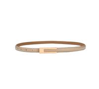 YIMAISZQ cinturón Fino Mujer Hebilla De Oro Mujeres Moda Metal Delgado Cinturones Blancos Negros Jeans Vestido Cintura-caquí-105cm