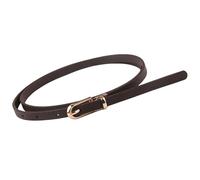 YIMAISZQ cinturón Fino Mujer Moda Negro Azul Blanco Rosa Rojo Mujeres Cinturones Cintura Delgada Pin Hebilla Ajustable Vestido De Verano Vaqueros Correa-café 1x108cm-hebilla Aguja PU