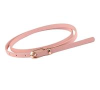 YIMAISZQ cinturón Fino Mujer Moda Negro Azul Blanco Rosa Rojo Mujeres Cinturones Cintura Delgada Pin Hebilla Ajustable Vestido De Verano Vaqueros Correa-Rosa 1x108cm-hebilla Aguja PU