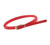 YIMAISZQ cinturón Fino Mujer Moda Negro Azul Blanco Rosa Rojo Mujeres Cinturones Cintura Delgada Pin Hebilla Ajustable Vestido De Verano Vaqueros Correa-Rojo 1x108cm-hebilla Aguja PU