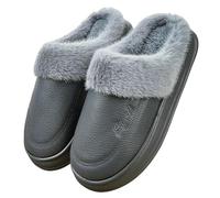 YIMAISZQ Pantuflas Zapatillas De Invierno para Hombres Massaje Espuma Memoria Caseras Suaves Calientes Interiores Machos Comodidad Sin Deslizamiento Gran Tamaño 50-51-gris-48-49