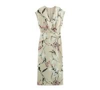 YIMAISZQ Vestido Invierno Mujer Estampado De Flores Textura Satén Elegante Larga Delgada Alta Cintura Vestida Casual Ropa De Primavera De Ropa para Mujeres-Color Mixto-Metro