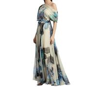 YIMAISZQ Vestido Mujer Vestido Bohemia De Verano-Cielo Azul-l