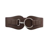YIMAIWLX Cinturon Mujer Cinturón Ancho De Mujer Elástico Hebilla Retro Cuero Ancho Moda Hebilla Cinturón Ancho De Mujer Cinturón De Cintura Sellado-café