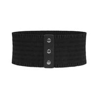 YIMAIWLX Cinturón ancho elástico corset para mujeres con botones elásticos Negro 70–95 cm