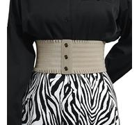 YIMAIWLX Cinturon Mujer Vestido Elástico De Cinturón Ancho para Mujeres con Botones Elásticos Cinturón Corset-kaqib-70-95 Cm