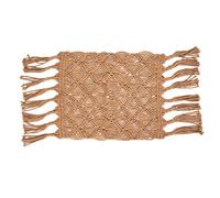 yiMANtrading Alfombra para fotografía de bebés, Alfombra para Fotos de recién Nacidos Hecha con Cuerda de cáñamo Tejida y borlas, Accesorio ecológico y Suave para fotografía de bebés en Estudio