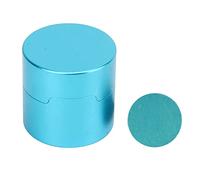 yiMANtrading Round Aluminum Alloy Billiard Chalk Case, Cue Chalk Box for Pool Players, Compact Portable Chalk Holder with Secure Lid, Keeps Chalk Clean and Ready for Cue Tip Use (Azul)