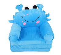 yiMANtrading Sofá Convertible para niños, sofá Plegable para niños con diseño de muñeca de Dibujos Animados Adorable, Asiento de Felpa abatible y desplegable para niños y niñas, sofá Cama para (Azul)