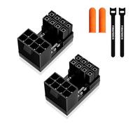 YIMATEECO Adaptador de alimentación PCIe de 8 pines para tarjetas gráficas de GPU, 2 unidades de 8 pines hembra a macho, conector de ángulo de 180 grados, adaptador de corriente U Turn Board para