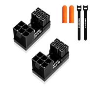YIMATEECO Adaptador de corriente GPU de 6 pines, 2 unidades de giro en U de 180 grados en ángulo de 6 pines hembra a 6 pines macho, conector de alimentación Fou tarjeta gráfica de escritorio (ángulo