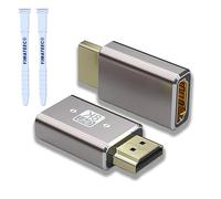 YIMATEECO Adaptador HDMI 8K Conector HDMI Macho a HDMI Hembra,de 48Gbps Extensor H-DMI Soporte de H-DMI 2.1 Compatible con HDTV, Cámara Digital Proyectores y Consolas(2 Paquete)