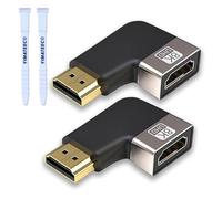 YIMATEECO Adaptador HDMI Acodado 8K Macho a Hembra 90 Grados y 270 Grados Ángulo Conector 48Gbps Extensor HDMI Soporte de HDMI 2.1 Compatible con HDTV, Cámara Digital and Consolas(2 Paquete)
