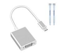 YIMATEECO Adaptador USB C a VGA, adaptador tipo C 3.1 a VGA, compatible con MacBook Pro/Air, Chromebook, Dell XPS 13/15, HP Spectre x360, iPhone 15 Pro, proyector, monitores y más